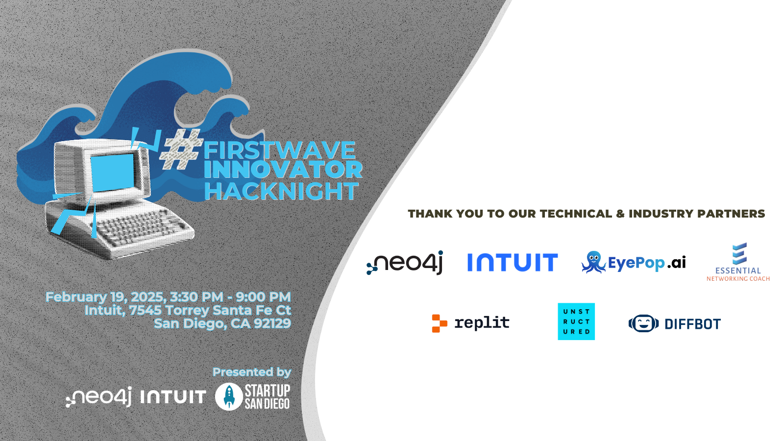 FireWave Innovator HackNight - THANK YOU TO OUR TECHNICAL & INDUSTRY PARTNERS